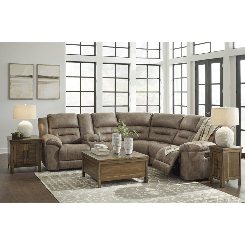 Signature Design by Ashley Ravenel Power Reclining Leather Look 3 pc Sectional 8310601C/8310677C/8310675C IMAGE 4