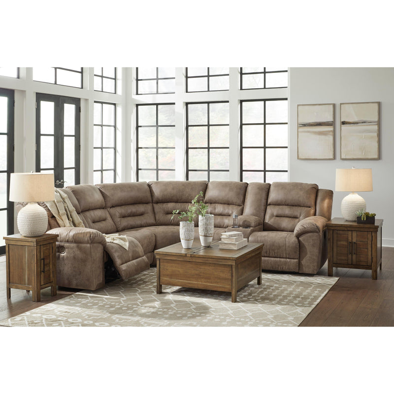 Signature Design by Ashley Ravenel Power Reclining Leather Look 3 pc Sectional 8310663C/8310677C/8310690C IMAGE 4