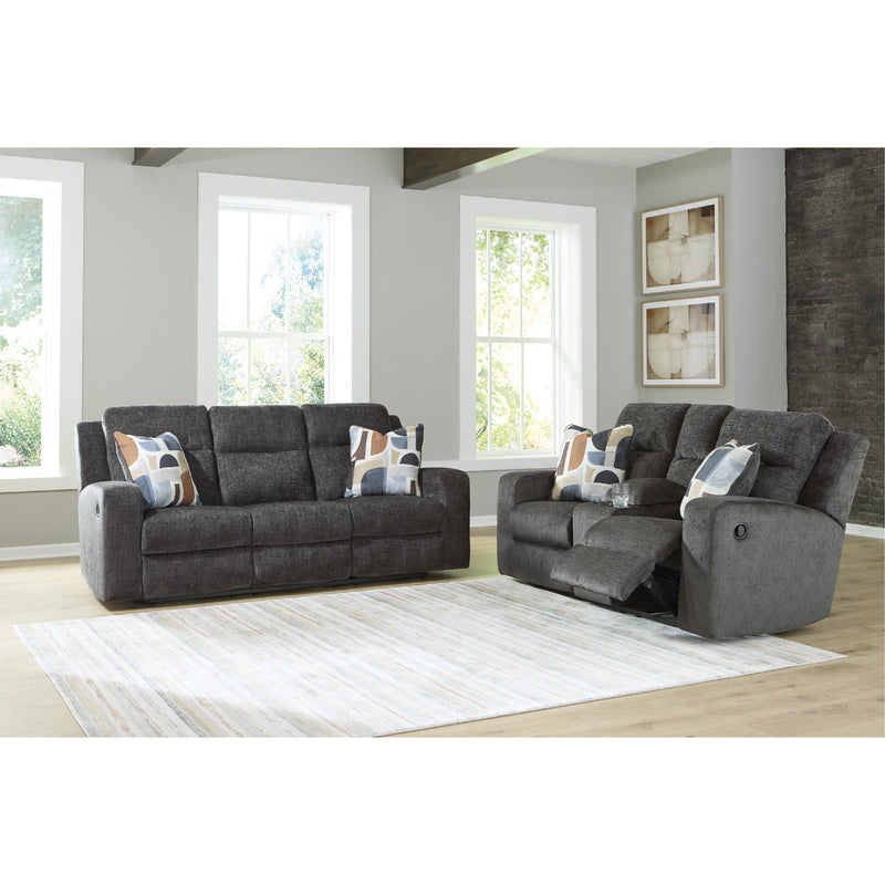 Signature Design by Ashley Kanlow Reclining Fabric Loveseat with Console 3860794C IMAGE 6