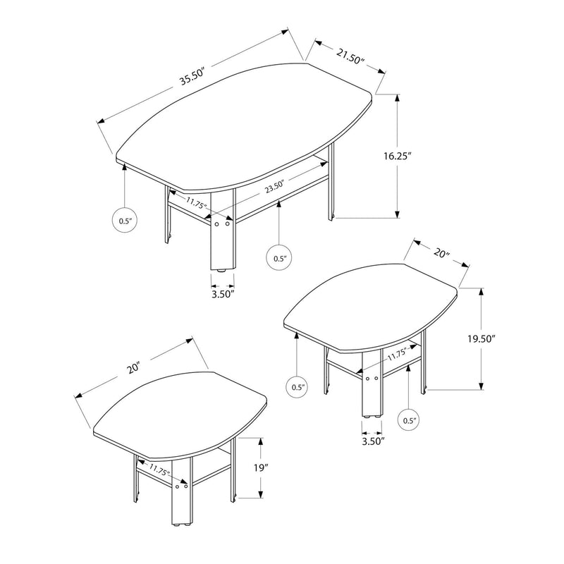 Monarch Occasional Table Set M0752 IMAGE 5