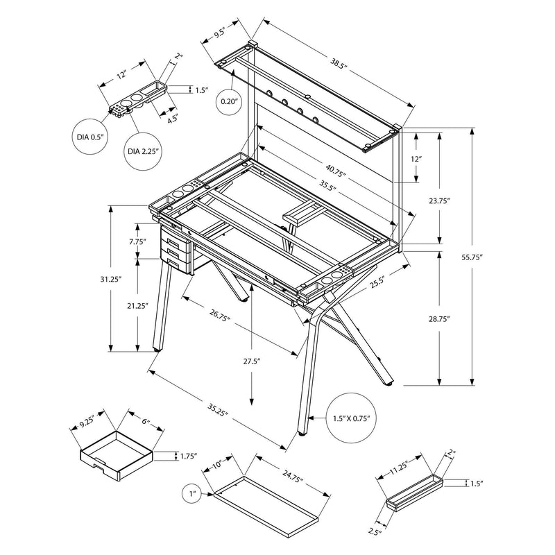 Monarch Office Desks Drafting Desks M1133 IMAGE 5