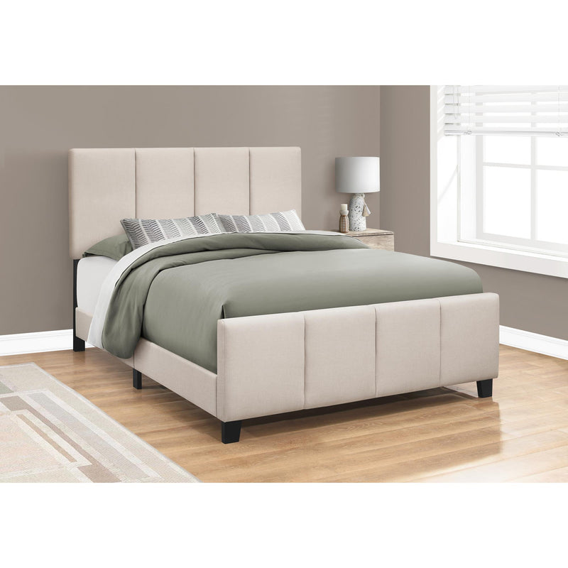 Monarch Queen Upholstered Platform Bed with Storage M0293 IMAGE 2