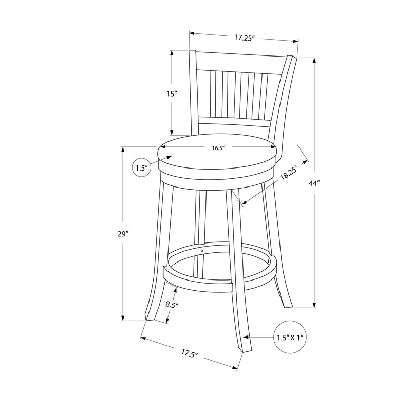 Monarch Pub Height Stool M1453 IMAGE 5