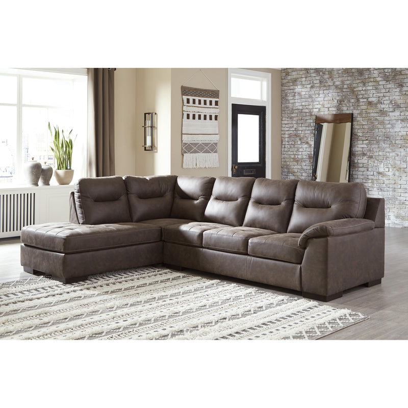 Signature Design by Ashley Maderla Leather Look 2 pc Sectional ASY3118 IMAGE 2