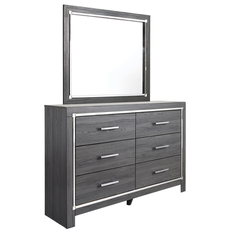 Signature Design by Ashley Lodanna 6-Drawer Dresser with Mirror 177385/86 IMAGE 1