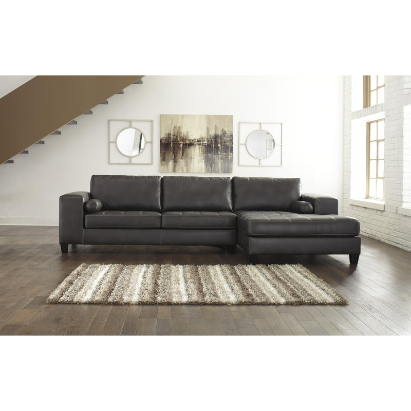 Signature Design by Ashley Nokomis Leather Look 2 pc Sectional 176264/176205 IMAGE 2