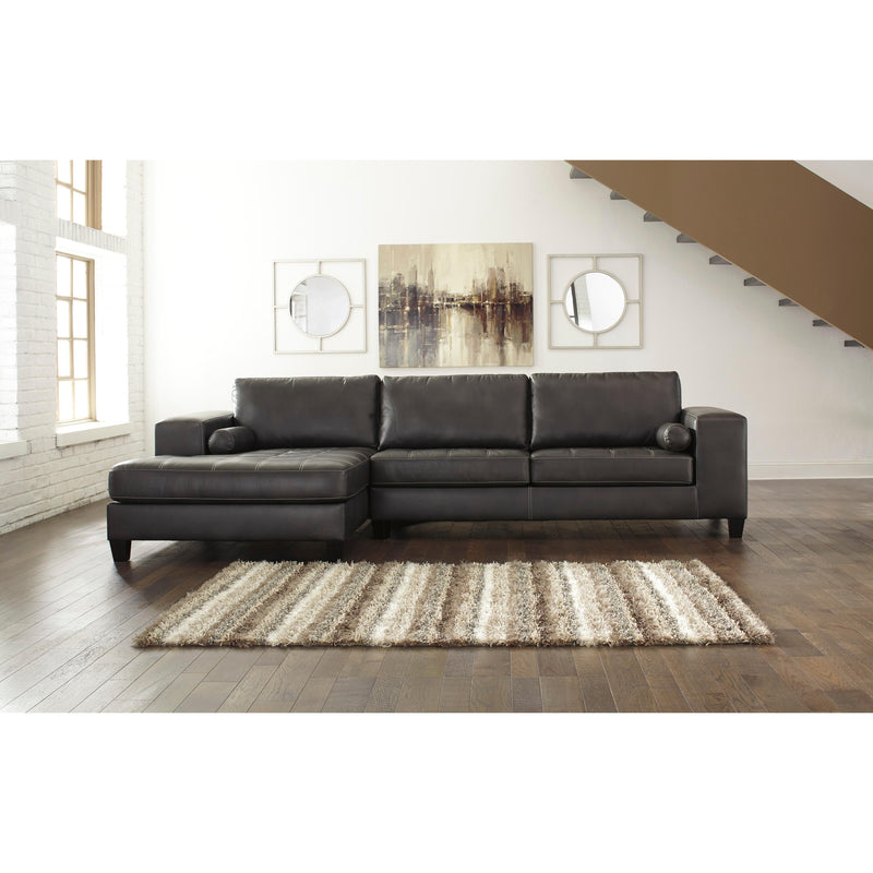 Signature Design by Ashley Nokomis Leather Look 2 pc Sectional 176262/176263 IMAGE 2