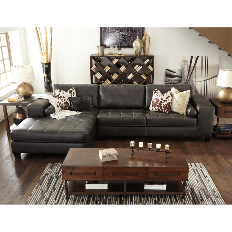 Signature Design by Ashley Nokomis Leather Look 2 pc Sectional 176262/176263 IMAGE 3